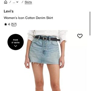 Levi's Women's Icon Cotton Denim Skirt Size:31